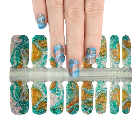 Green Canyon | Nail Wraps | Nail Stickers | Nail Strips | Gel Nails | Nail Polish Wraps - Nailfordable