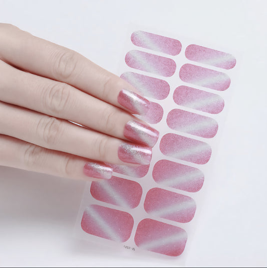Cat Eye - Pink | Nail Wraps | Nail Stickers | Nail Strips | Gel Nails | Nail Polish Wraps - Nailfordable