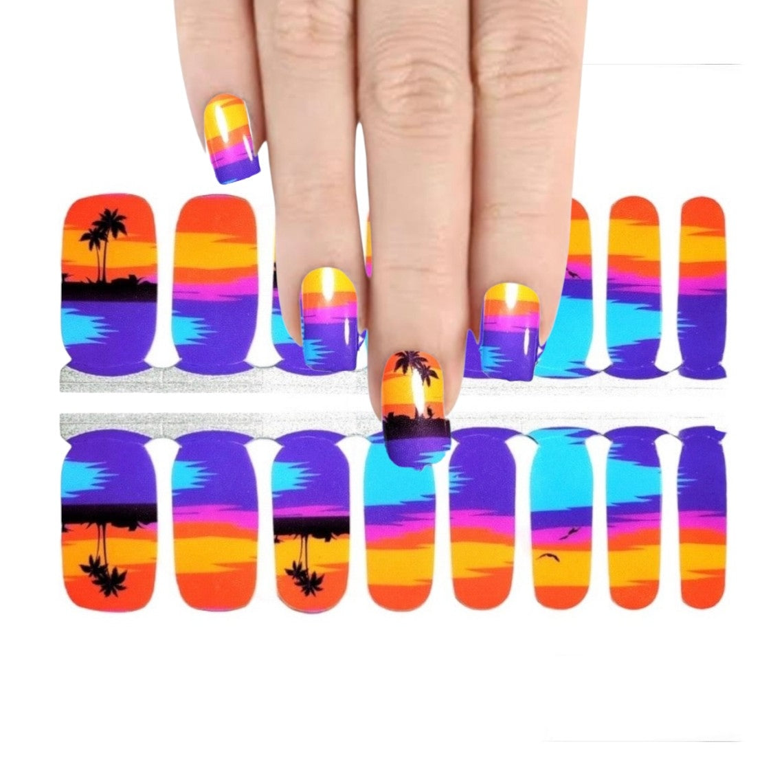 Tropical paradise | Nail Wraps | Nail Stickers | Nail Strips | Gel Nails | Nail Polish Wraps - Nailfordable