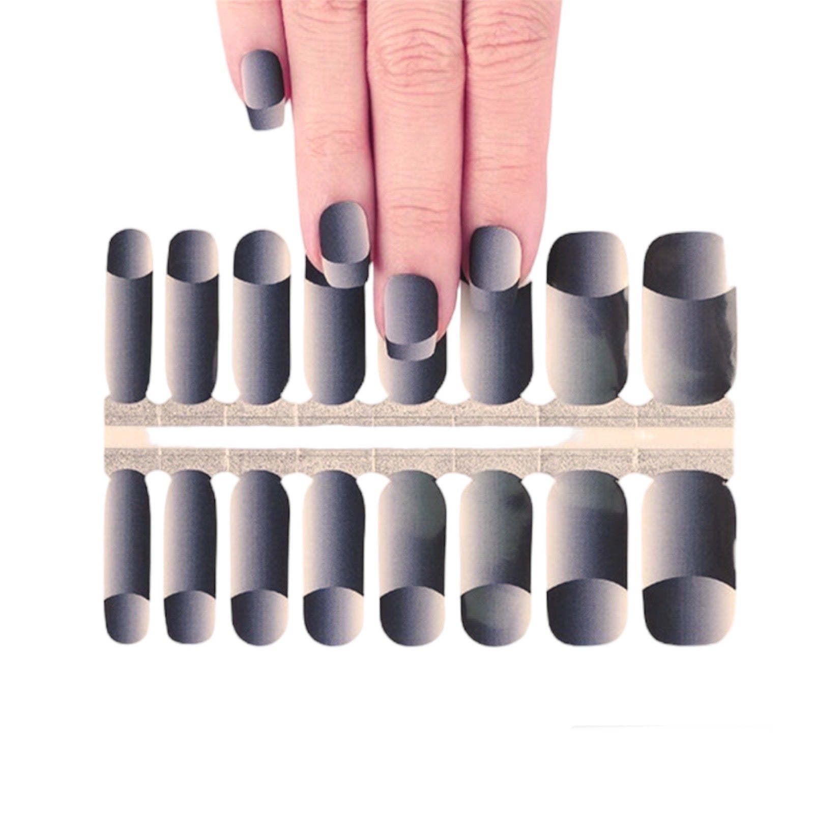 Gray 3D Illusion | Nail Wraps | Nail Stickers | Nail Strips | Gel Nails | Nail Polish Wraps - Nailfordable