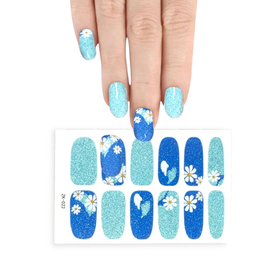 Floral Art | Nail Wraps | Nail Stickers | Nail Strips | Gel Nails | Nail Polish Wraps - Nailfordable
