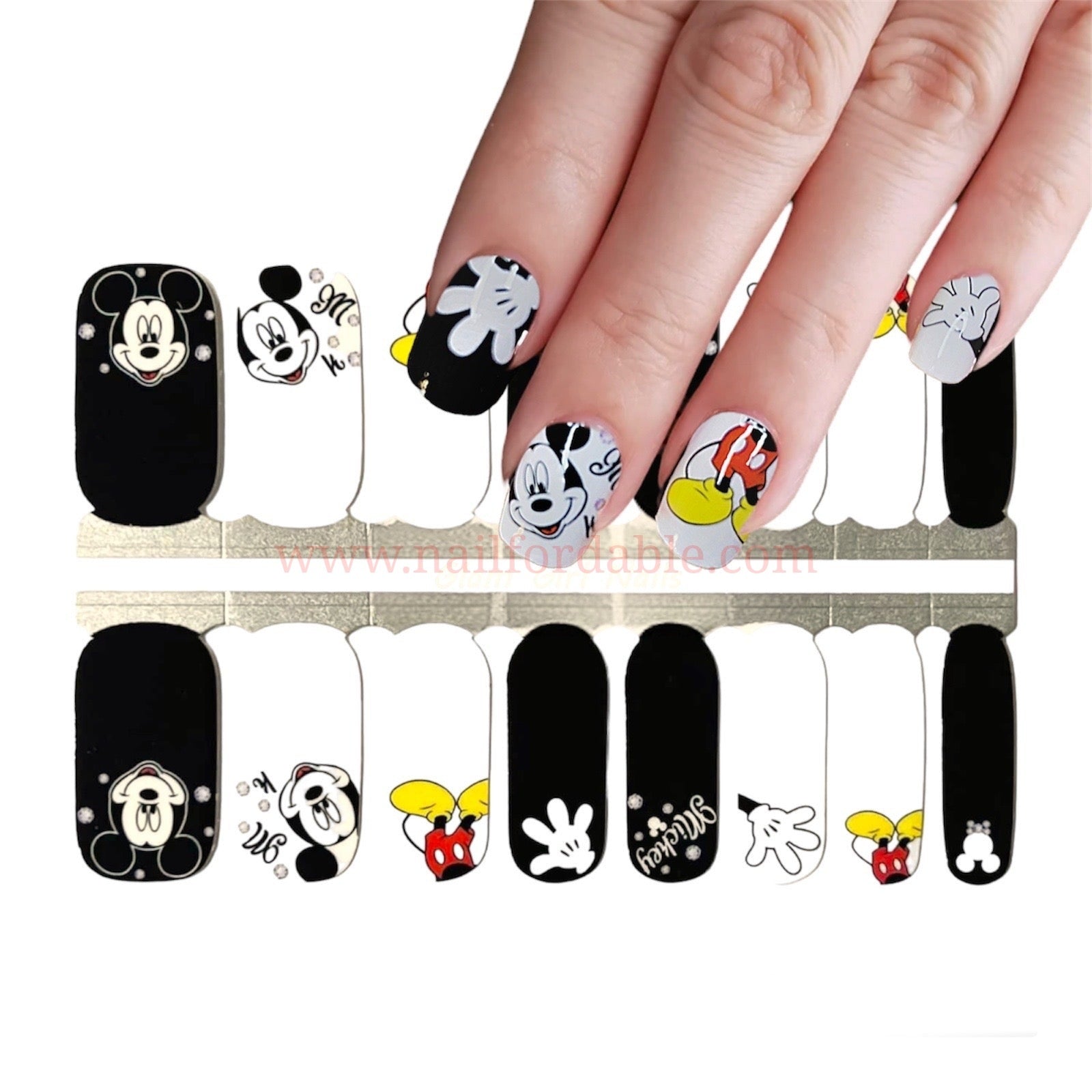 Disney - Mickey mouse | Nail Wraps | Nail Stickers | Nail Strips | Gel Nails | Nail Polish Wraps - Nailfordable