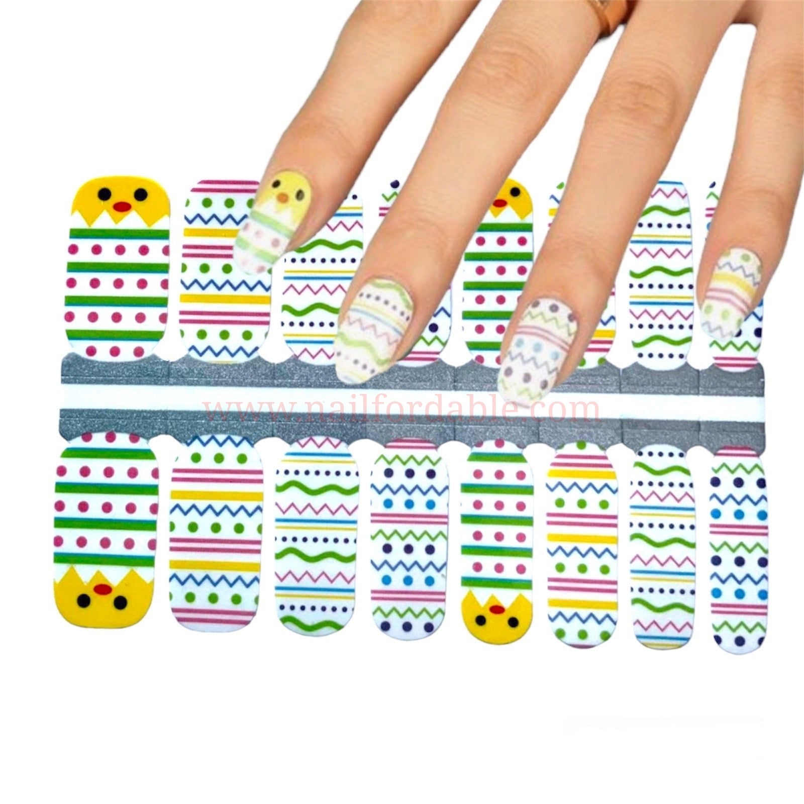 Egg-cited | Nail Wraps | Nail Stickers | Nail Strips | Gel Nails | Nail Polish Wraps - Nailfordable