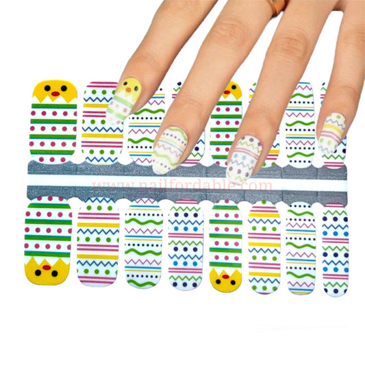 Egg-cited | Nail Wraps | Nail Stickers | Nail Strips | Gel Nails | Nail Polish Wraps - Nailfordable