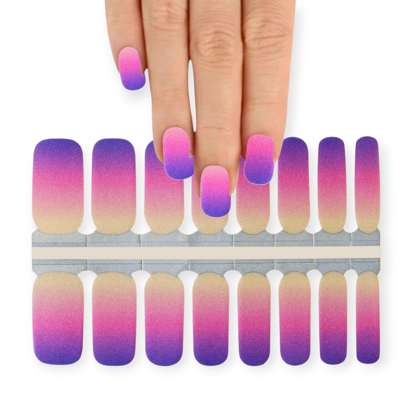 Purple sunset Luster | Nail Wraps | Nail Stickers | Nail Strips | Gel Nails | Nail Polish Wraps - Nailfordable