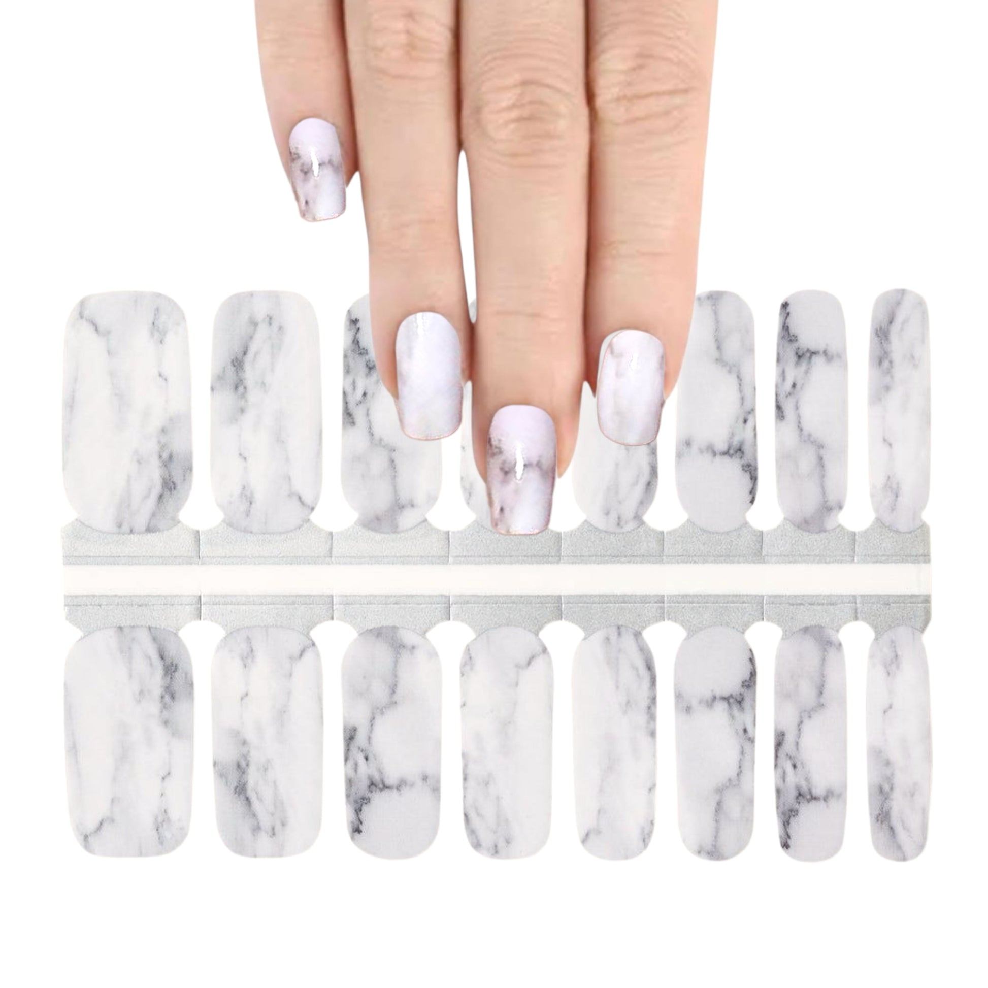 White Granite | Nail Wraps | Nail Stickers | Nail Strips | Gel Nails | Nail Polish Wraps - Nailfordable