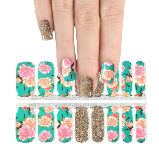 Pink roses | Nail Wraps | Nail Stickers | Nail Strips | Gel Nails | Nail Polish Wraps - Nailfordable