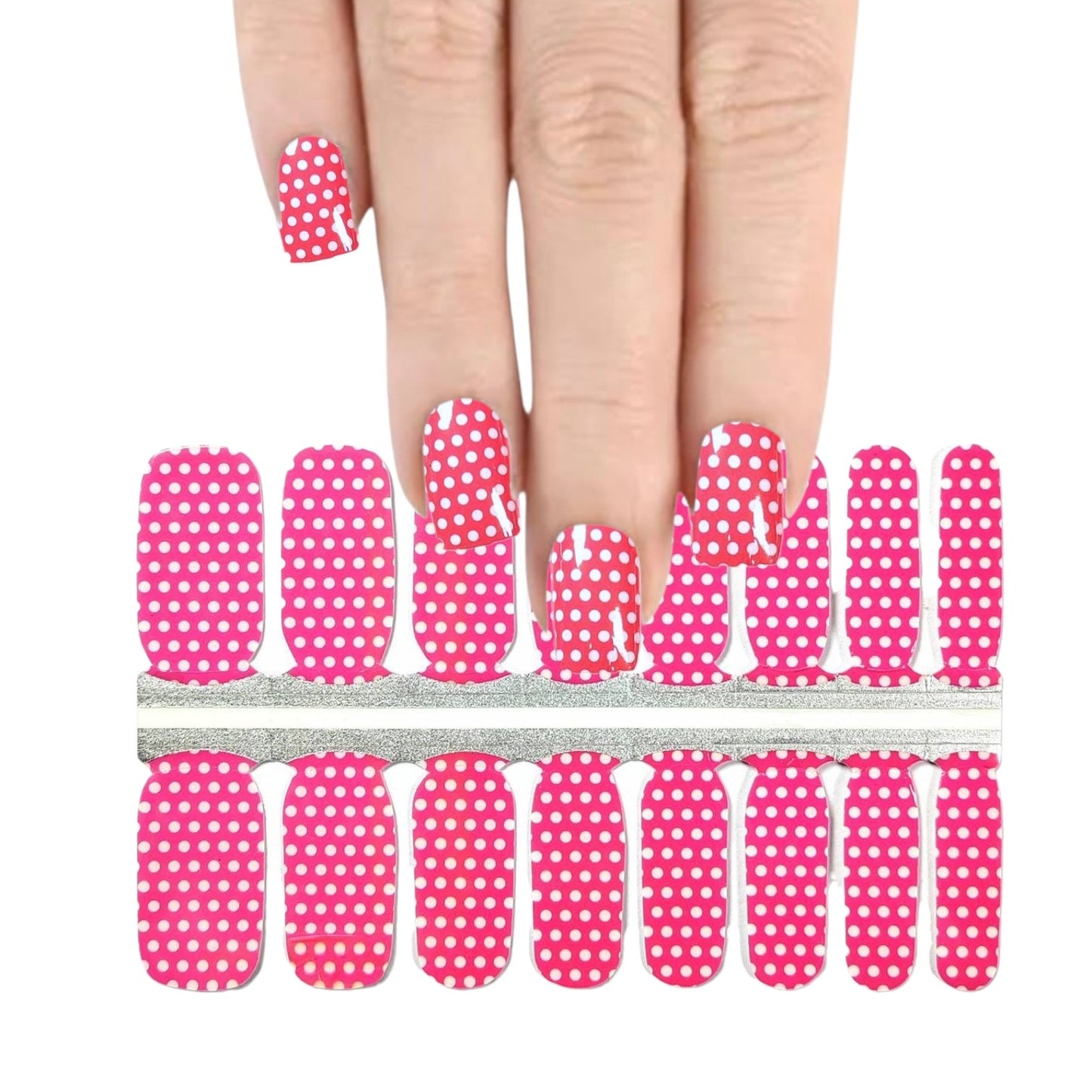 Hello K polka dots | Nail Wraps | Nail Stickers | Nail Strips | Gel Nails | Nail Polish Wraps - Nailfordable