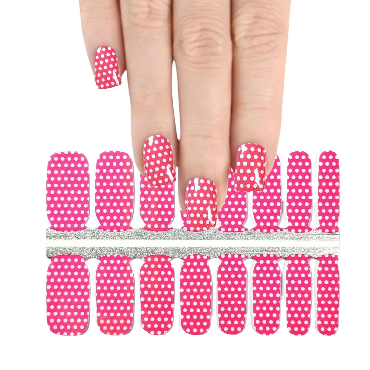 Hello K polka dots | Nail Wraps | Nail Stickers | Nail Strips | Gel Nails | Nail Polish Wraps - Nailfordable