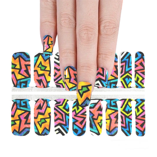 Geometric Maze | Nail Wraps | Nail Stickers | Nail Strips | Gel Nails | Nail Polish Wraps - Nailfordable