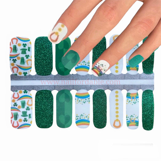St Patrick's Day celebration | Nail Wraps | Nail Stickers | Nail Strips | Gel Nails | Nail Polish Wraps - Nailfordable