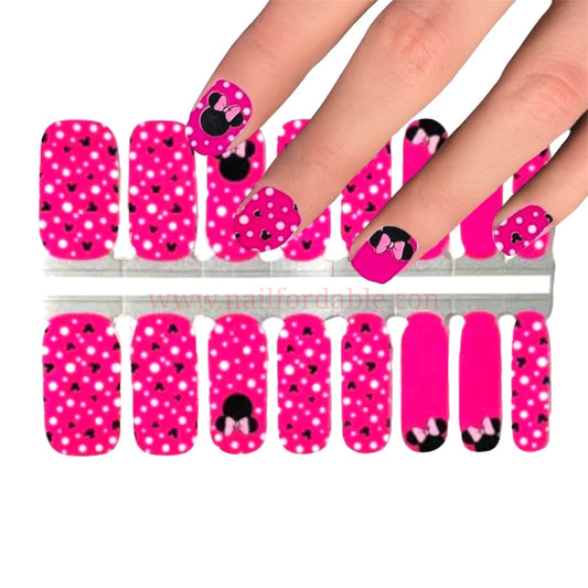 Disney -Minnie Mouse | Nail Wraps | Nail Stickers | Nail Strips | Gel Nails | Nail Polish Wraps - Nailfordable