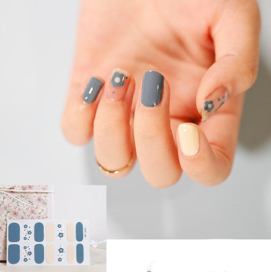 Blue Flowers | Nail Wraps | Nail Stickers | Nail Strips | Gel Nails | Nail Polish Wraps - Nailfordable