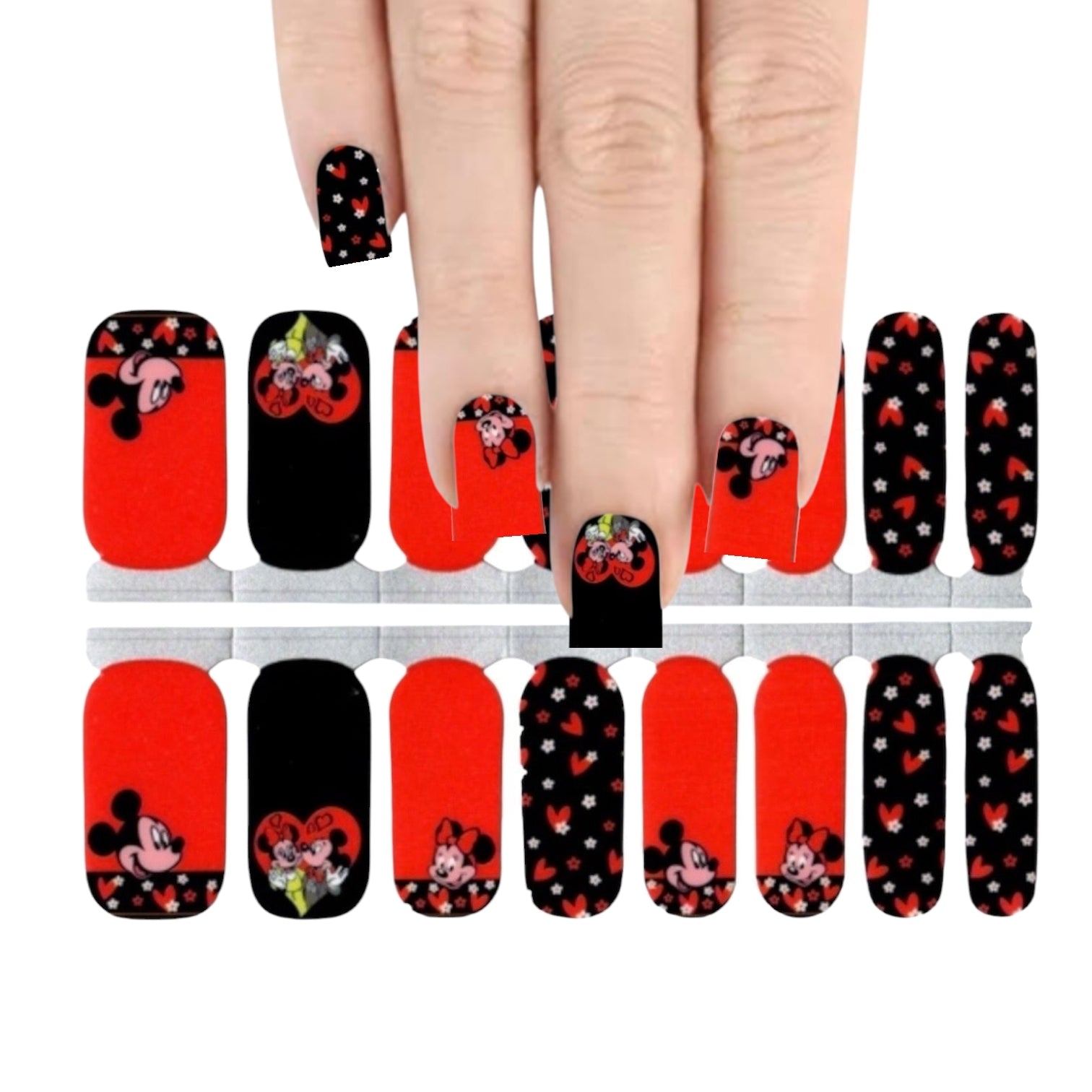 Disney - Mickey & Minnie | Nail Wraps | Nail Stickers | Nail Strips | Gel Nails | Nail Polish Wraps - Nailfordable