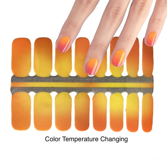 Orange to Yellow | Nail Wraps | Nail Stickers | Nail Strips | Gel Nails | Nail Polish Wraps - Nailfordable