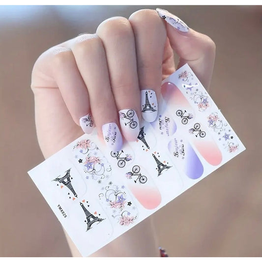 Eiffel Tower | Nail Wraps | Nail Stickers | Nail Strips | Gel Nails | Nail Polish Wraps - Nailfordable