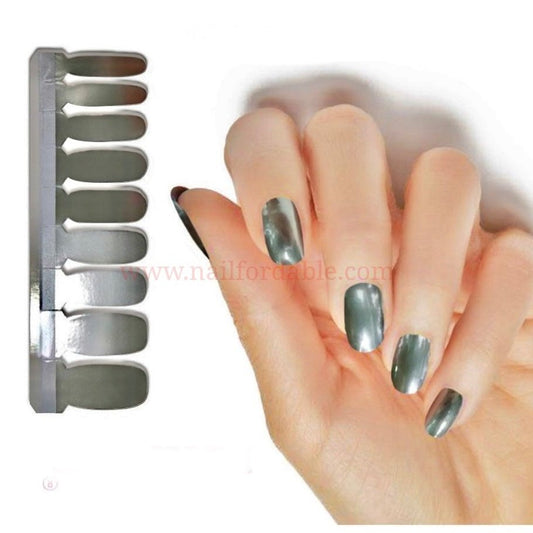 Metal chrome | Nail Wraps | Nail Stickers | Nail Strips | Gel Nails | Nail Polish Wraps - Nailfordable
