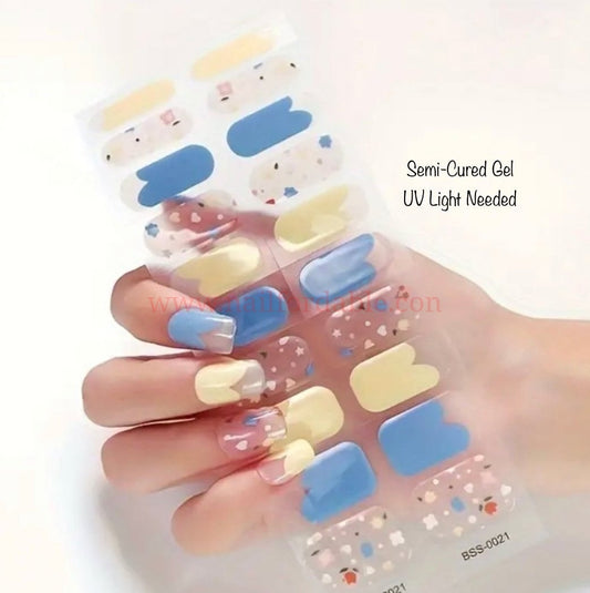 Soring pastels - Semi-Cured Gel Wraps UV | Nail Wraps | Nail Stickers | Nail Strips | Gel Nails | Nail Polish Wraps - Nailfordable