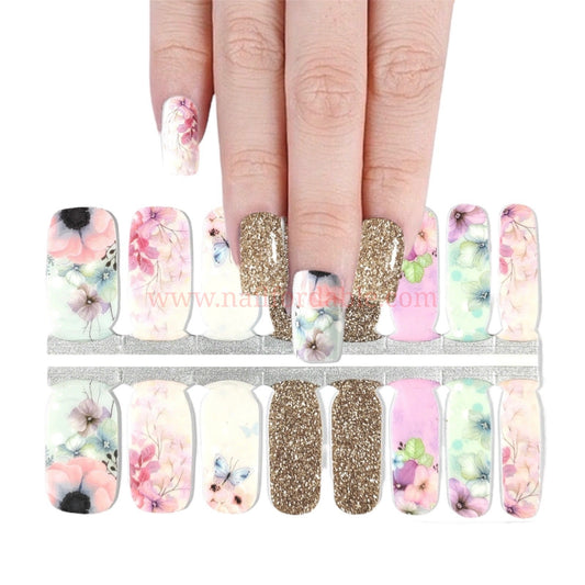 Flowers paradise | Nail Wraps | Nail Stickers | Nail Strips | Gel Nails | Nail Polish Wraps - Nailfordable
