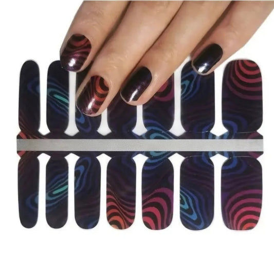 Dark fingerprints | Nail Wraps | Nail Stickers | Nail Strips | Gel Nails | Nail Polish Wraps - Nailfordable
