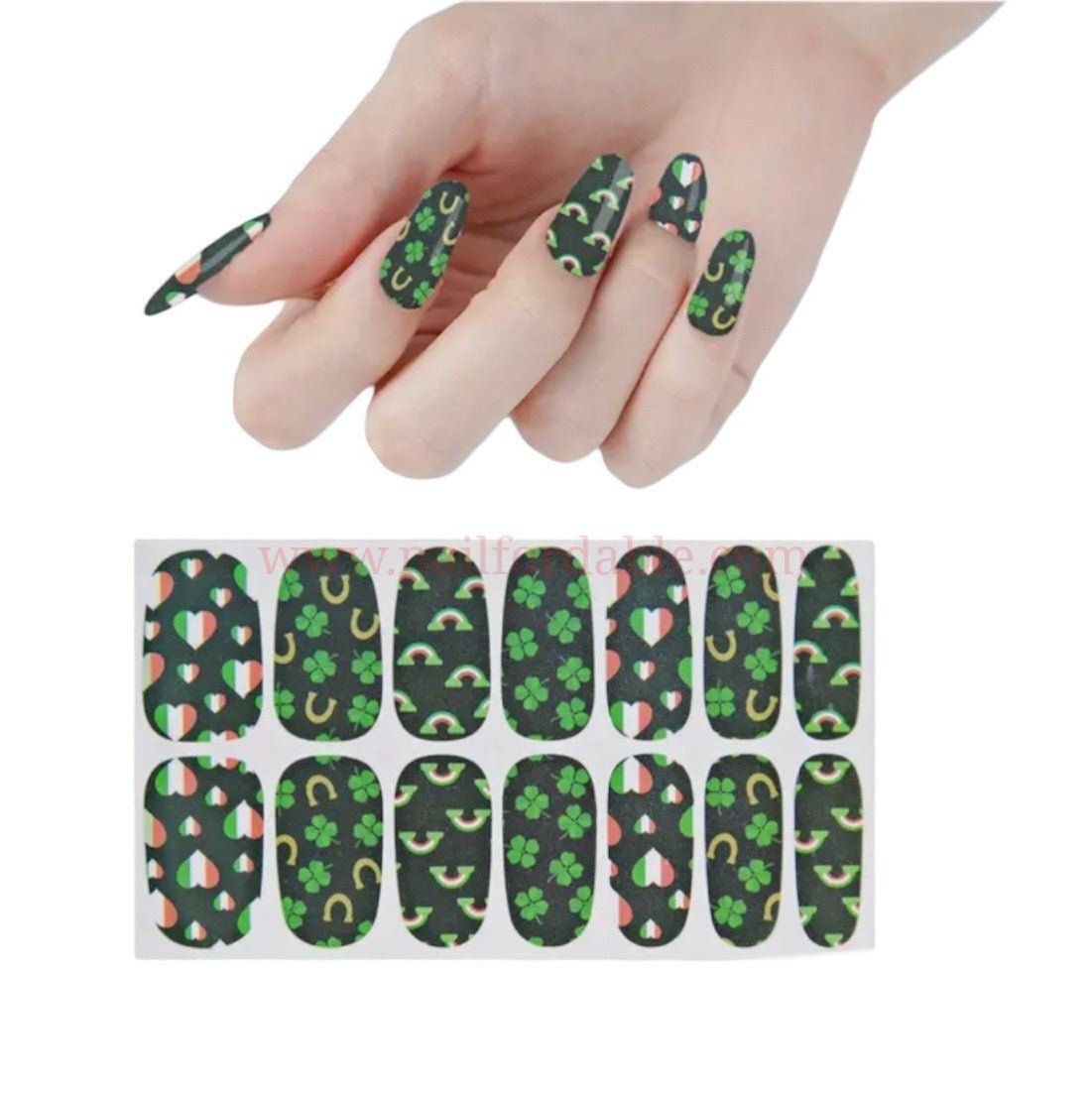 Proudly Irish | Nail Wraps | Nail Stickers | Nail Strips | Gel Nails | Nail Polish Wraps - Nailfordable