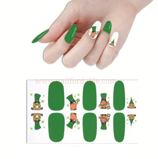 Lucky Leprechaun | Nail Wraps | Nail Stickers | Nail Strips | Gel Nails | Nail Polish Wraps - Nailfordable