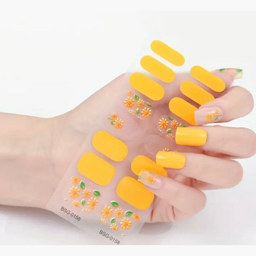 Yellow Sunflowers | Nail Wraps | Nail Stickers | Nail Strips | Gel Nails | Nail Polish Wraps - Nailfordable