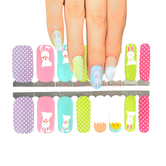 Easter Bunny | Nail Wraps | Nail Stickers | Nail Strips | Gel Nails | Nail Polish Wraps - Nailfordable