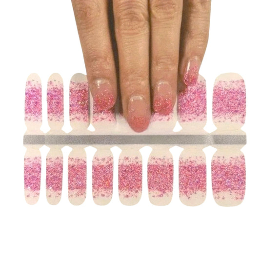 Pink rain french tips | Nail Wraps | Nail Stickers | Nail Strips | Gel Nails | Nail Polish Wraps - Nailfordable
