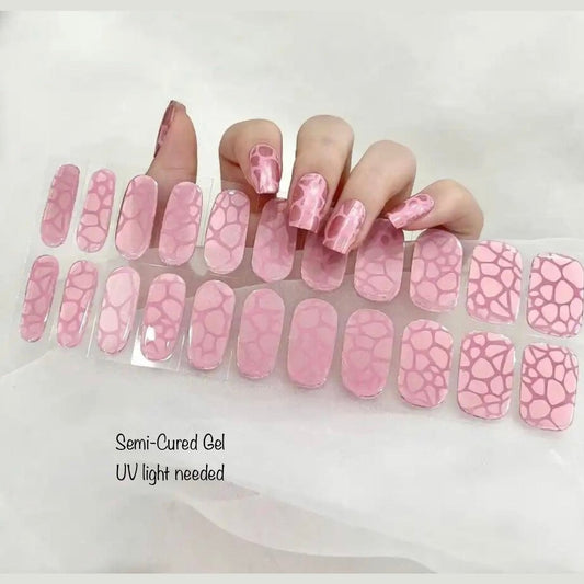 Pink Rocks | Nail Wraps | Nail Stickers | Nail Strips | Gel Nails | Nail Polish Wraps - Nailfordable