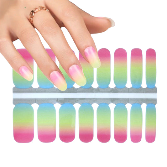 Rainbow ombre | Nail Wraps | Nail Stickers | Nail Strips | Gel Nails | Nail Polish Wraps - Nailfordable