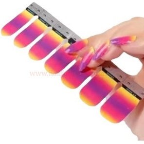Multicolor ombre | Nail Wraps | Nail Stickers | Nail Strips | Gel Nails | Nail Polish Wraps - Nailfordable