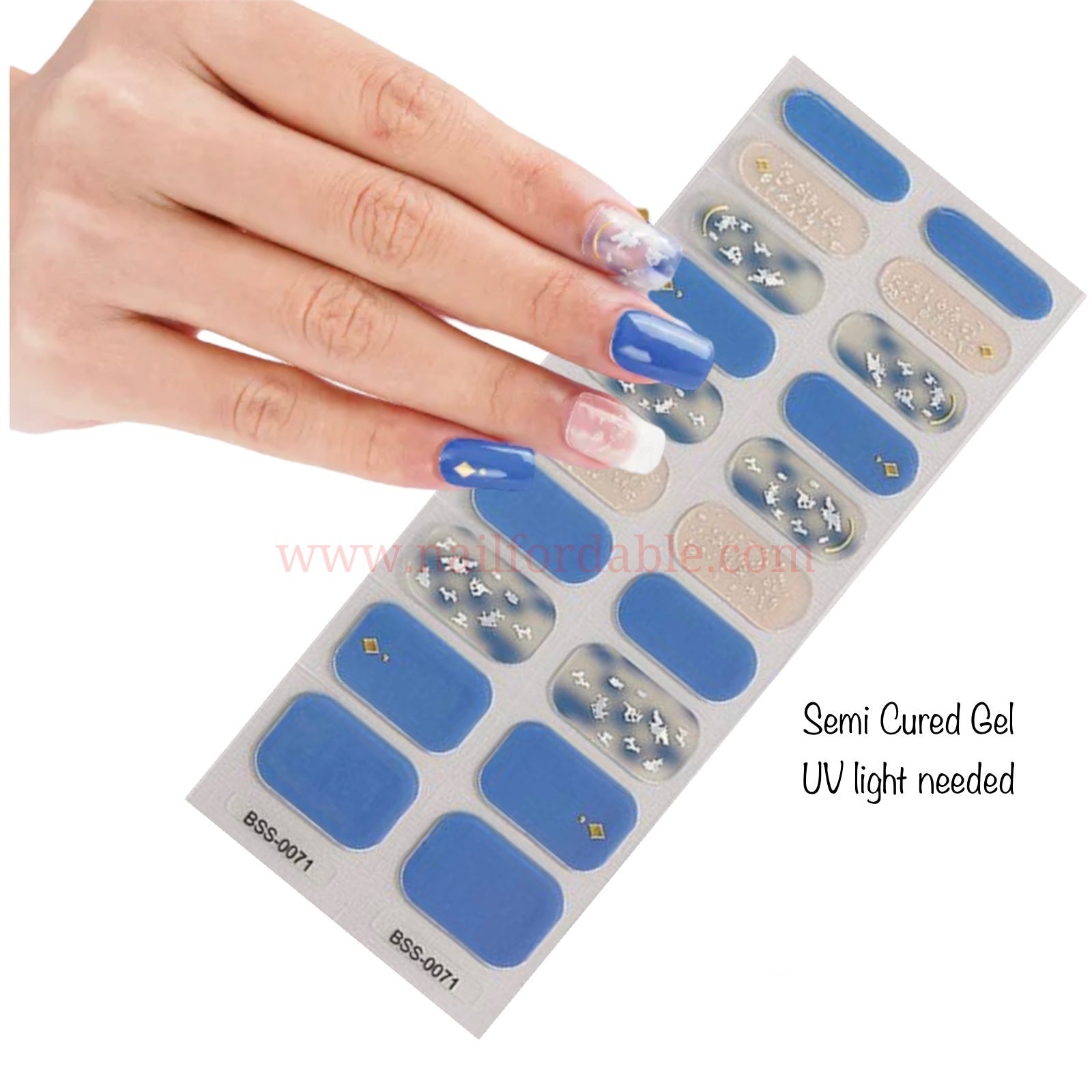 Magical - Semi-Cured Gel Wraps UV | Nail Wraps | Nail Stickers | Nail Strips | Gel Nails | Nail Polish Wraps - Nailfordable