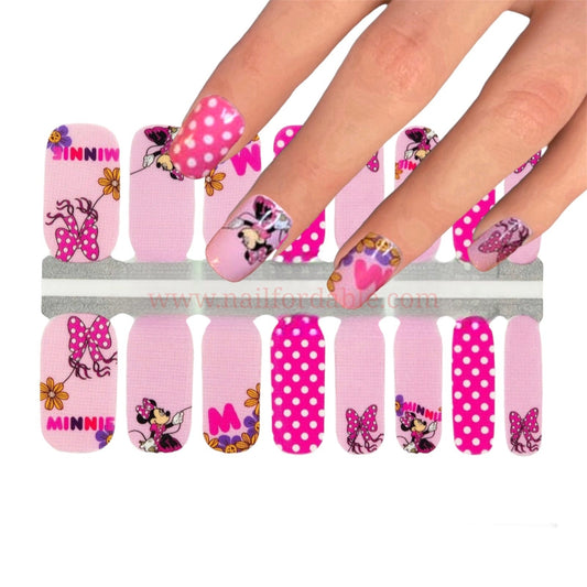 Disney - Sweet Minnie | Nail Wraps | Nail Stickers | Nail Strips | Gel Nails | Nail Polish Wraps - Nailfordable