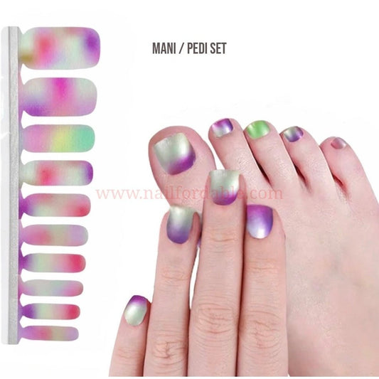 Blurry colors | Nail Wraps | Nail Stickers | Nail Strips | Gel Nails | Nail Polish Wraps - Nailfordable