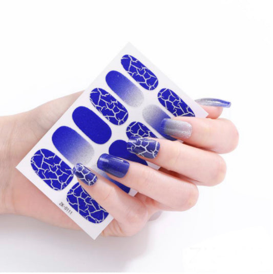 Blue cracks | Nail Wraps | Nail Stickers | Nail Strips | Gel Nails | Nail Polish Wraps - Nailfordable