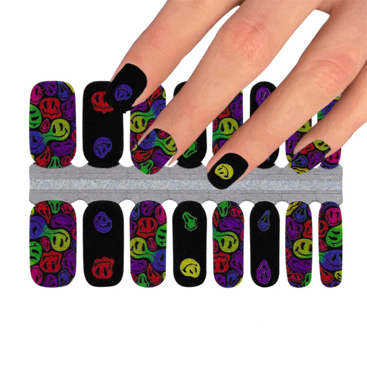 Happy Faces | Nail Wraps | Nail Stickers | Nail Strips | Gel Nails | Nail Polish Wraps - Nailfordable