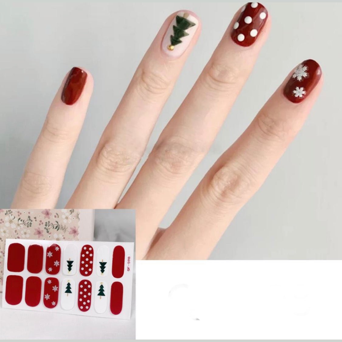 Christmas spirit | Nail Wraps | Nail Stickers | Nail Strips | Gel Nails | Nail Polish Wraps - Nailfordable