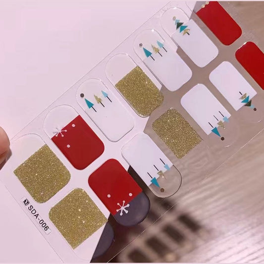 Christmas Day | Nail Wraps | Nail Stickers | Nail Strips | Gel Nails | Nail Polish Wraps - Nailfordable