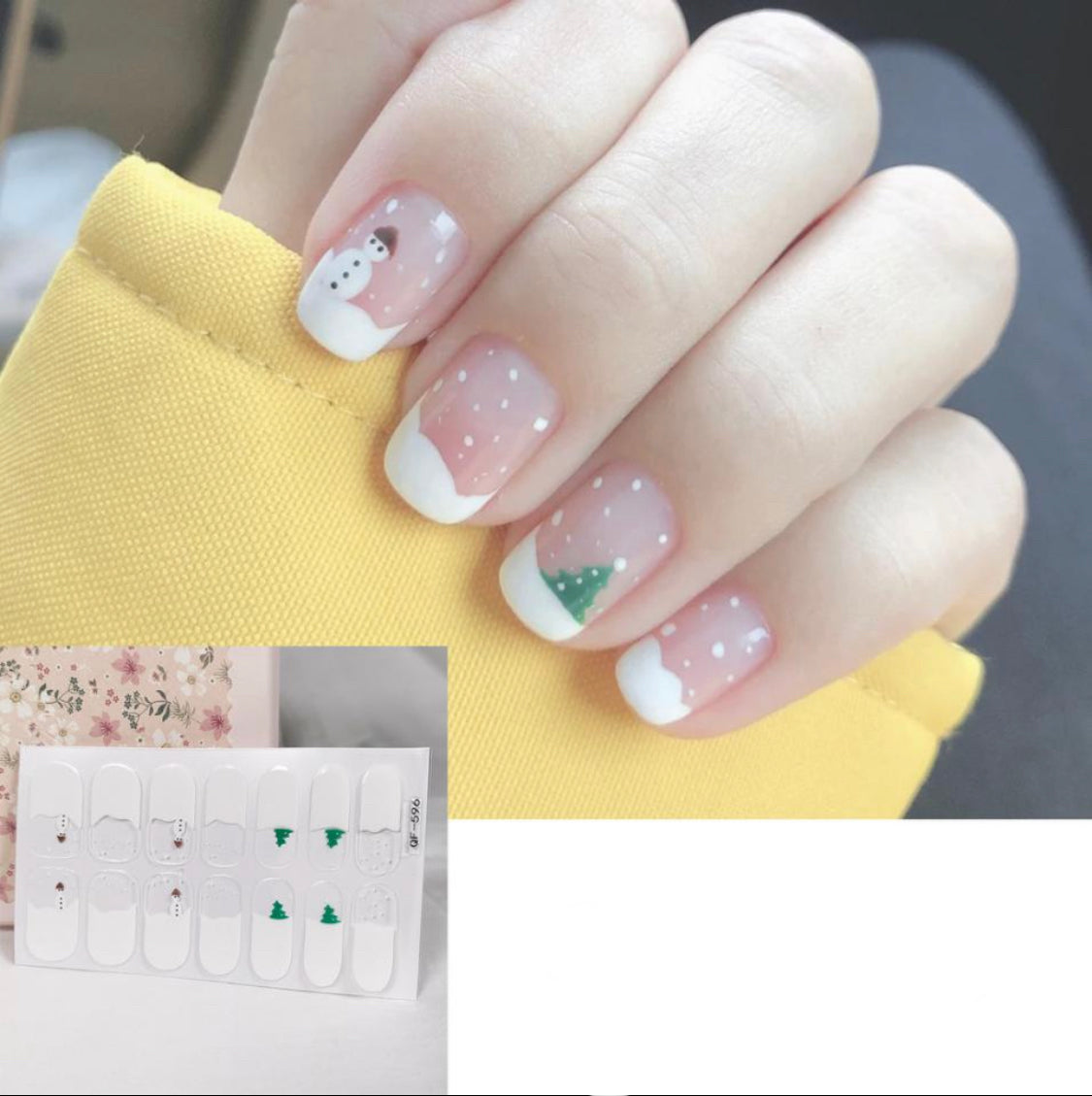 Christmas Snowman | Nail Wraps | Nail Stickers | Nail Strips | Gel Nails | Nail Polish Wraps - Nailfordable