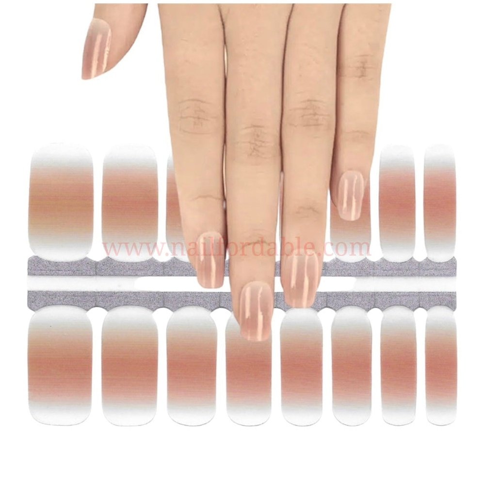 Nude Ombre | Nail Wraps | Nail Stickers | Nail Strips | Gel Nails | Nail Polish Wraps - Nailfordable