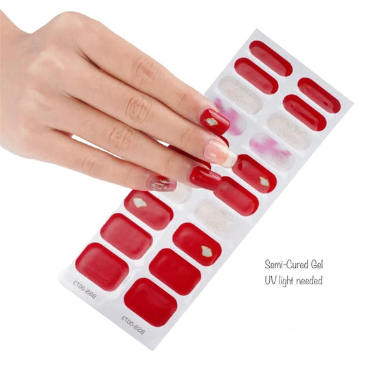 One piece - Semi-Cured Gel Wraps UV | Nail Wraps | Nail Stickers | Nail Strips | Gel Nails | Nail Polish Wraps - Nailfordable