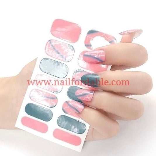 Green Thunder | Nail Wraps | Nail Stickers | Nail Strips | Gel Nails | Nail Polish Wraps - Nailfordable
