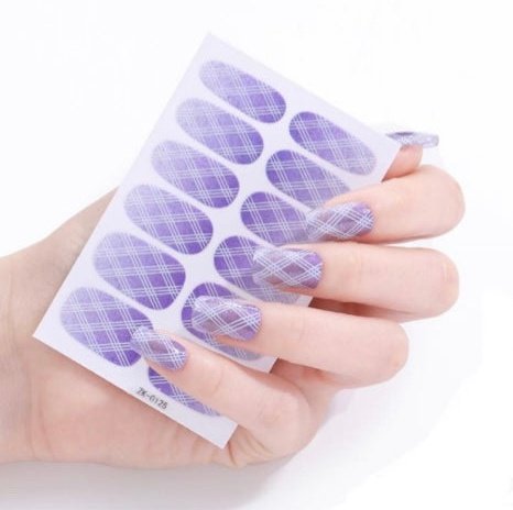 Plaid on Purple | Nail Wraps | Nail Stickers | Nail Strips | Gel Nails | Nail Polish Wraps - Nailfordable