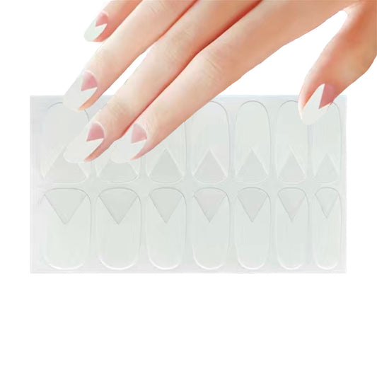 Triangle shape - French tips | Nail Wraps | Nail Stickers | Nail Strips | Gel Nails | Nail Polish Wraps - Nailfordable