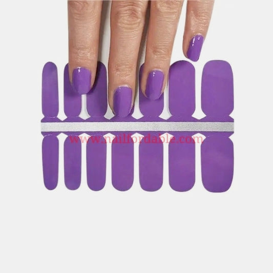 Purple | Nail Wraps | Nail Stickers | Nail Strips | Gel Nails | Nail Polish Wraps - Nailfordable
