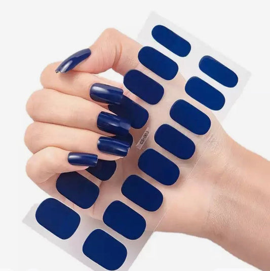 Just Blue solid | Nail Wraps | Nail Stickers | Nail Strips | Gel Nails | Nail Polish Wraps - Nailfordable