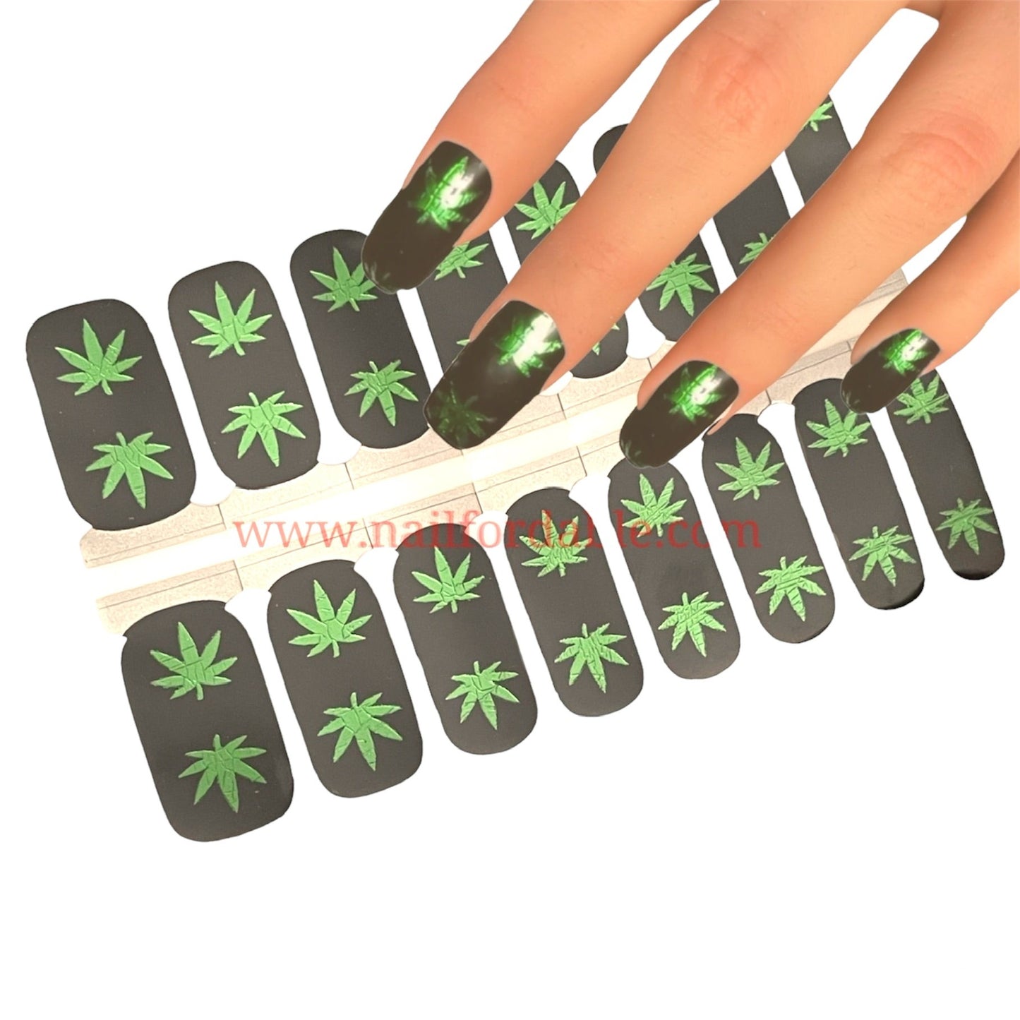 Weed | Nail Wraps | Nail Stickers | Nail Strips | Gel Nails | Nail Polish Wraps - Nailfordable