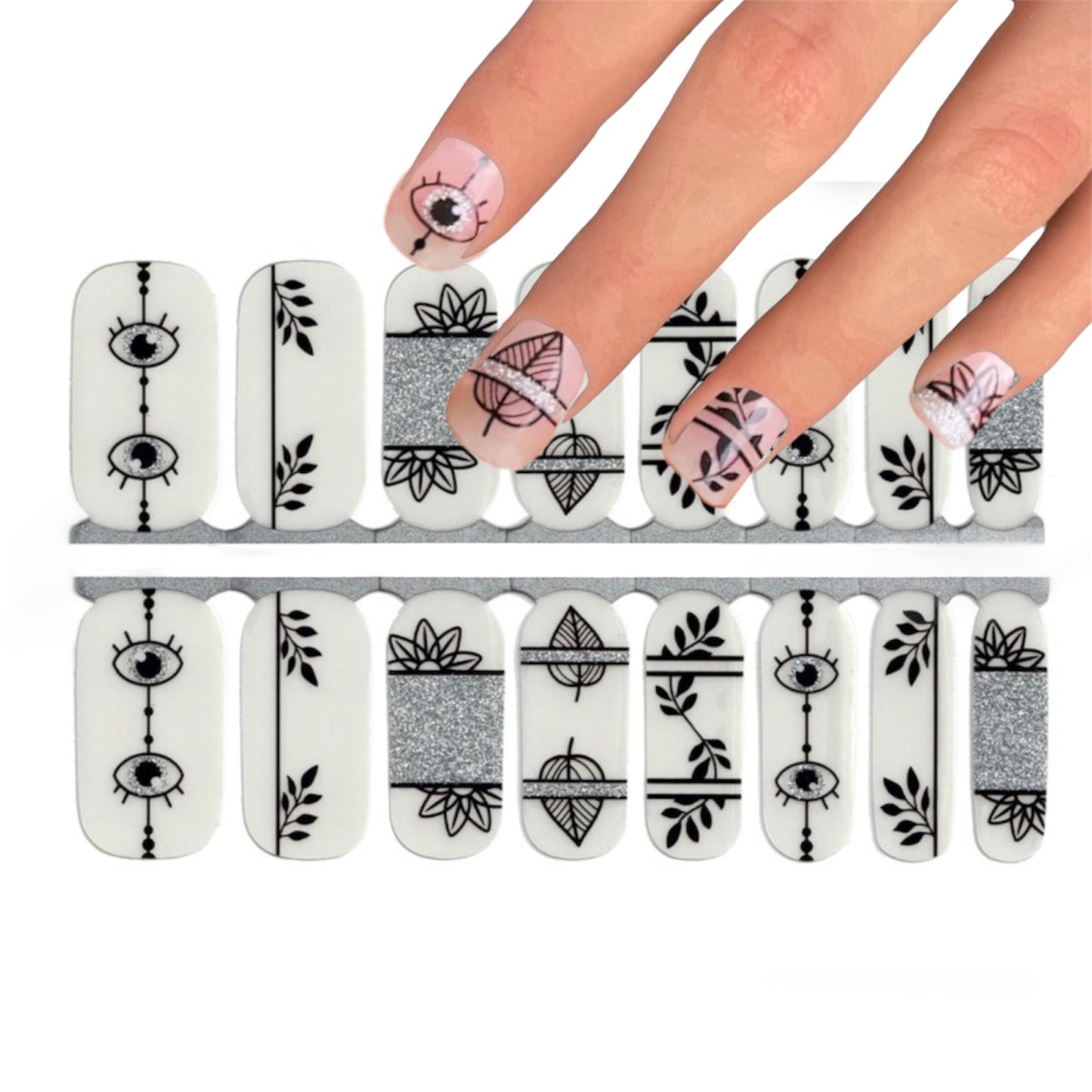 Egyptian prints transparent overlay | Nail Wraps | Nail Stickers | Nail Strips | Gel Nails | Nail Polish Wraps - Nailfordable