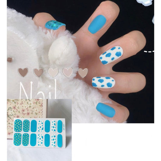 Blue Cow | Nail Wraps | Nail Stickers | Nail Strips | Gel Nails | Nail Polish Wraps - Nailfordable